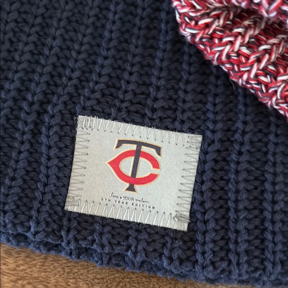 Love Your Melon Blue and Red MN TWINS Ribbed Knit Beanies - Picture 4 of 7